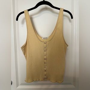 Billabong Yellow Button Tank Top
